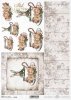 Pascua, vendimia, liebre en un abrigo, copa, tablas, flores, rosas*Ostern, Vintage, Hase im Mantel, Tasse, Bretter, Blumen, Rosen*Пасха, винтаж, заяц в плаще, чашка, доски, цветы, розы
